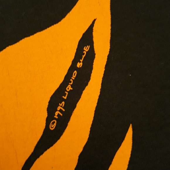 NWT Liquid Blue Black Tiger Bengals Double Sided All Over Print Rap XXL 90s RARE - Picture 3 of 10